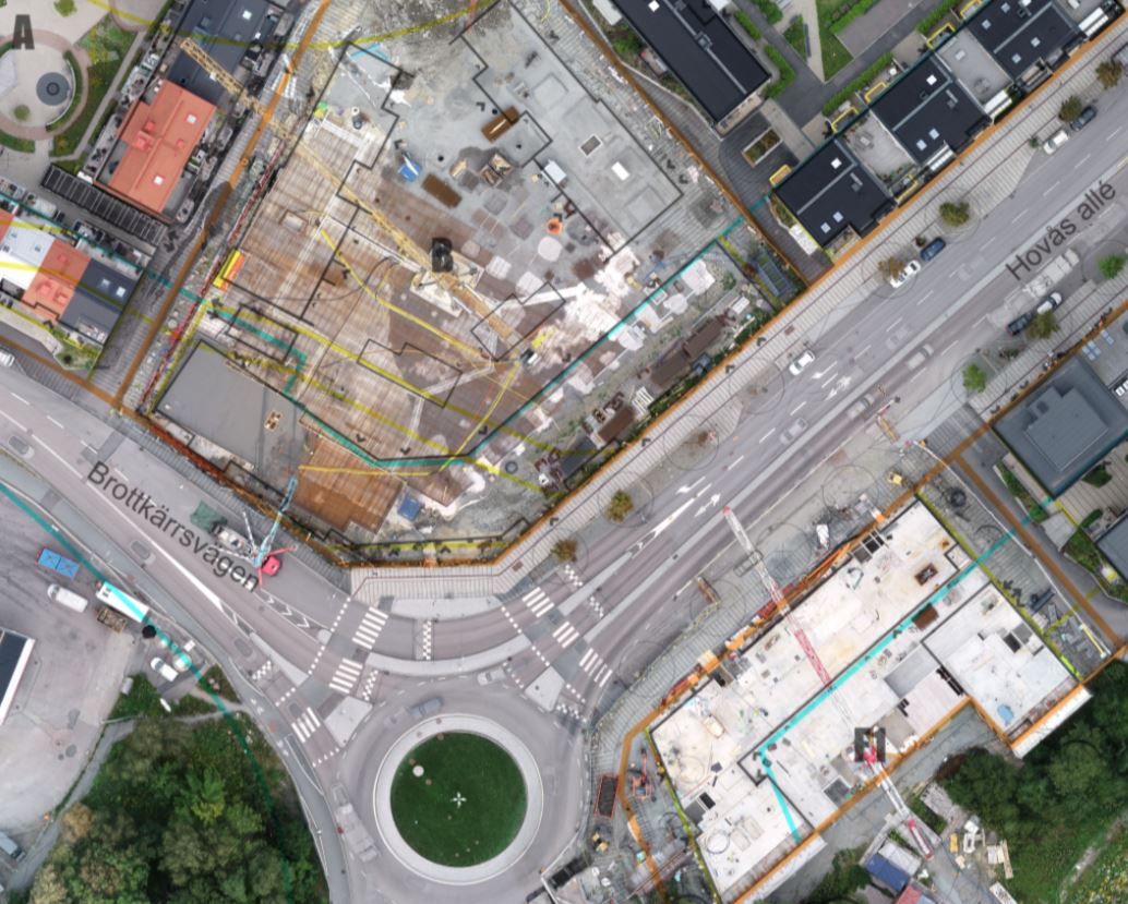 Ortofoto och kartering ovanifrån med drönare