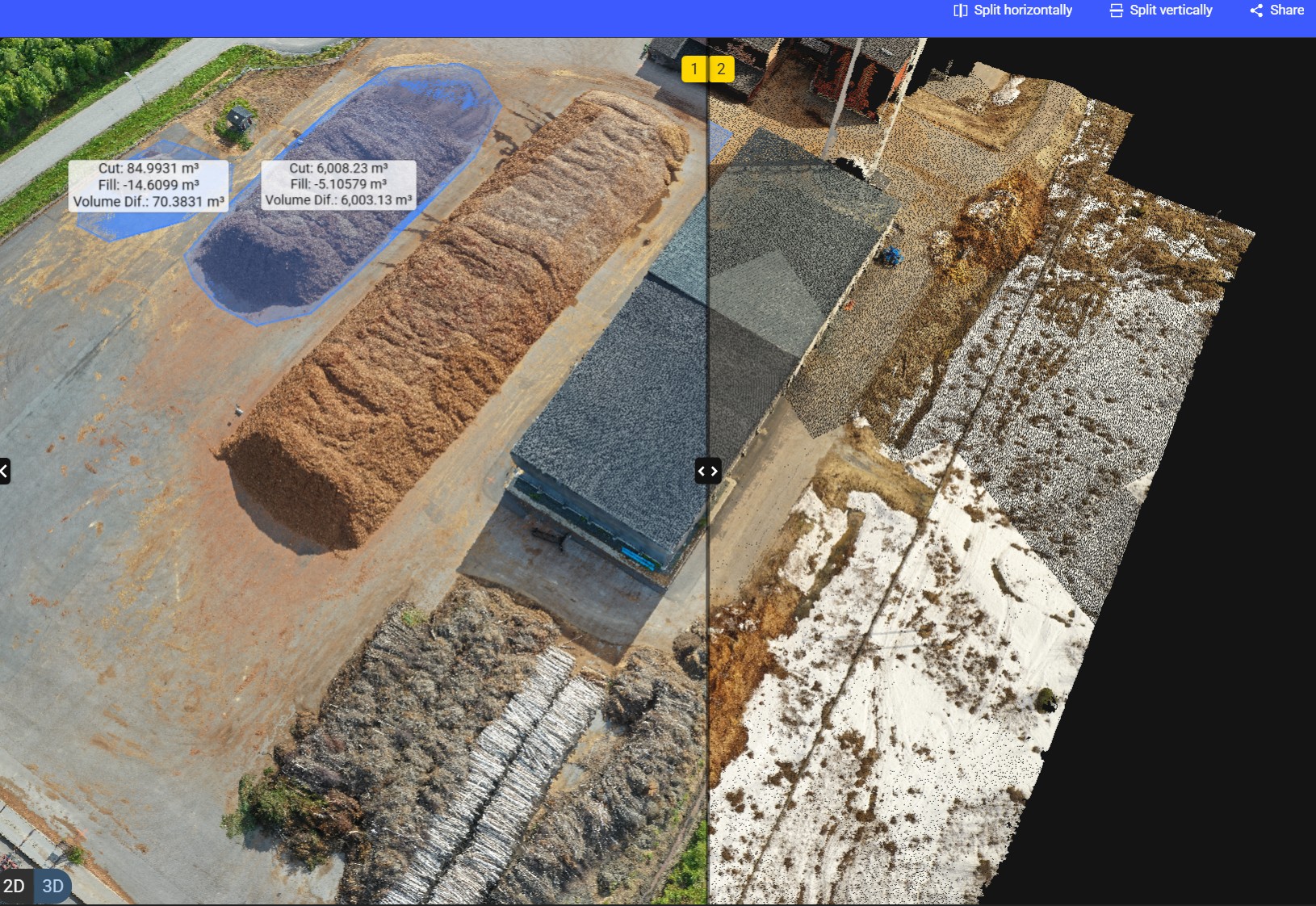 Jämförelse mellan punktmoln och fotogrammetri från drönarskanning