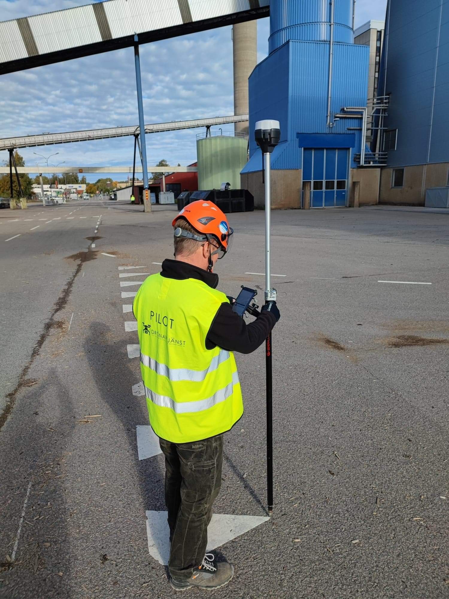 GCP och RTK-arbete i fält för drönarskanning